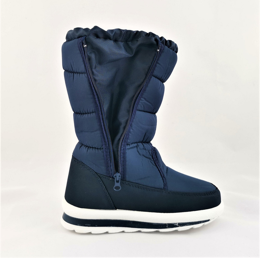 Зимові жіночі Дутики в стилі AD!DAS Чоботи на Хуху Теплі Сині (розміри: 36,37) Дніпро - фото 8