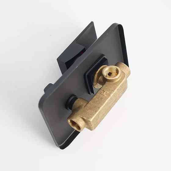 Душ для душевой кабины скрытого монтажа настенный 2 в 1: душ-водопад и классическая лейка Черный Каменец-Подольский