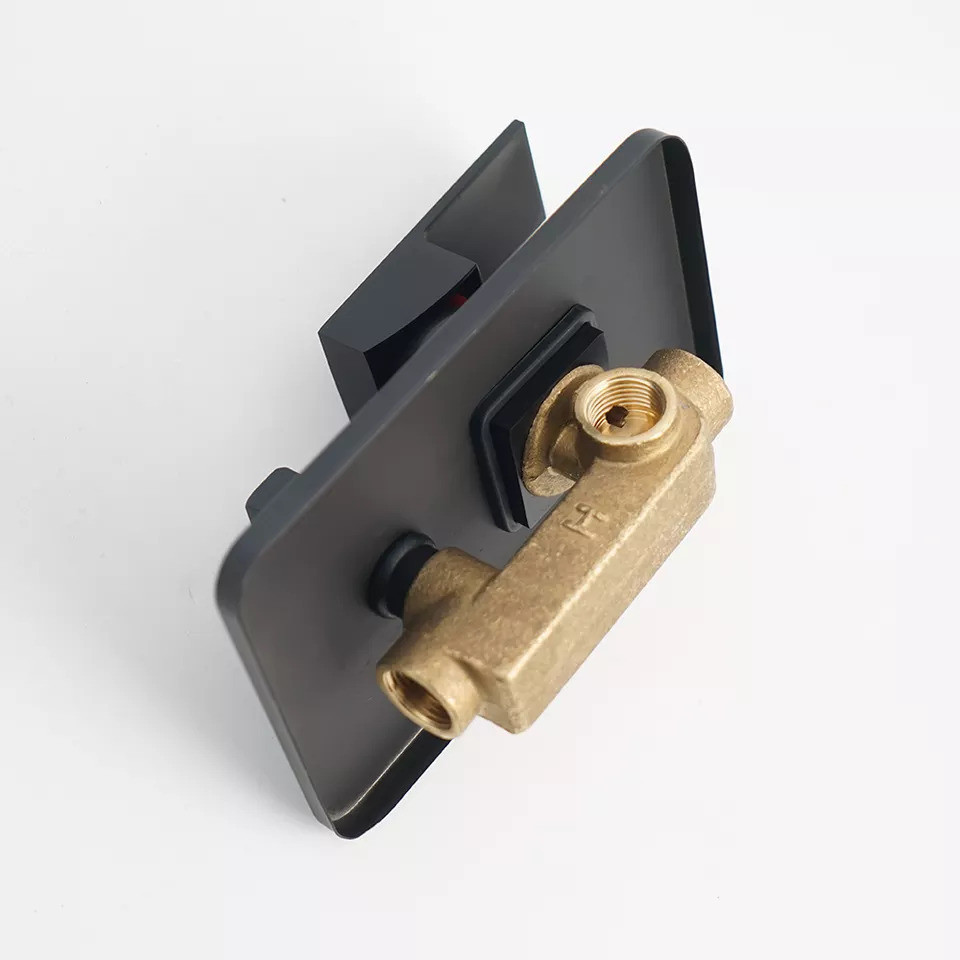 Душ для душової кабіни прихованого монтажу настінний 2 в 1: душ-водоспад та класична лійка Чорний Кам'янець-Подільський - фото 3