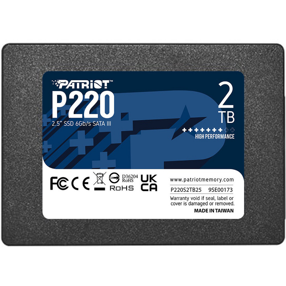 Накопичувач SSD 2TB Patriot P220 2.5" SATAIII TLC (P220S2TB25) Харків - фото 1