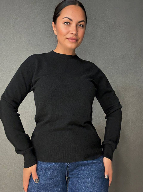 Светр жіночий A-N 2403 водолазка гольф базовий з круглим горлом, чорний, one size Київ - фото 9