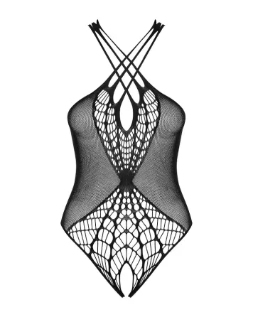 Бодістокінг з великою та дрібною сіткою Obsessive B118 teddy S/M/L, чорний, з доступом Львов