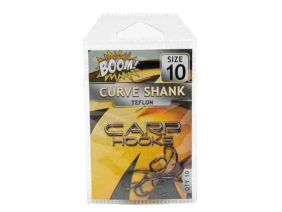 Гачок для мирної риби Curve Shank №10 (10 шт/уп) (Teflon) ТМ BOOM Київ