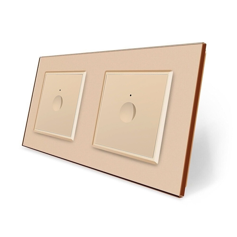 LIVOLO Сенсорний вимикач Sense 2 сенсора (1-1) Livolo золотий скло (VL-C7FC1/FC1-4AP) Коломыя - изображение 3