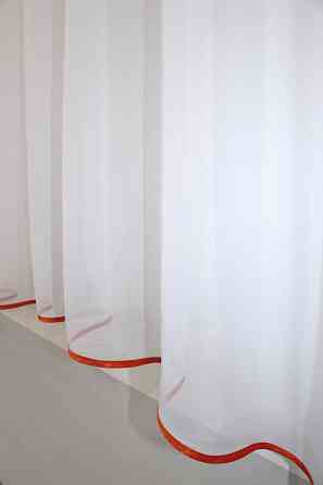 Кухонная гардина VR-Textil № 036к арка белый с оранжевым 280х170 см (52-0466) Киев