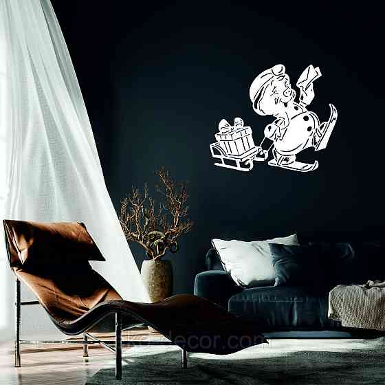 Декоративное настенное Панно «Снеговик», Декор на стену Киев