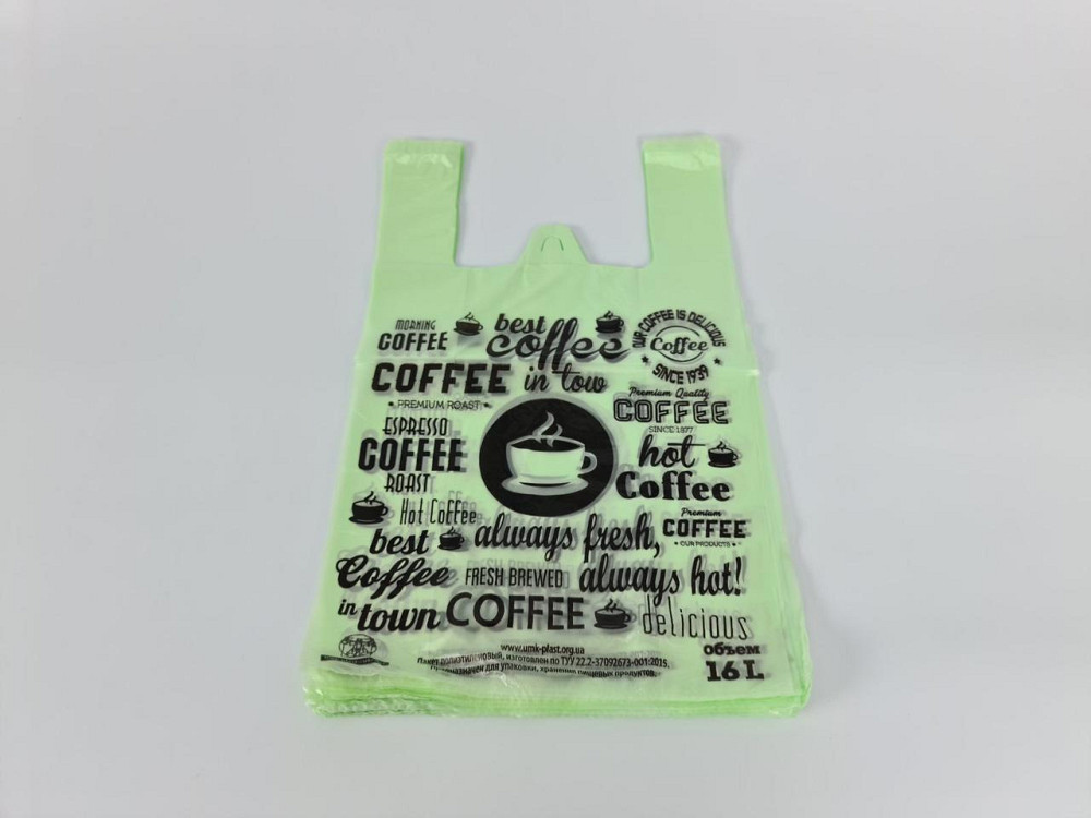 Пакет Майка п/е (30/7*50) "Кава" 18 мкр (250 шт.) Харків - фото 2