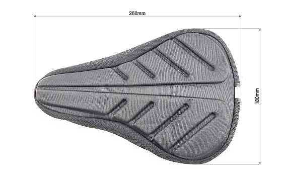 Чохол на сидіння, з гелевою вставкою, чорний HD-008 Київ