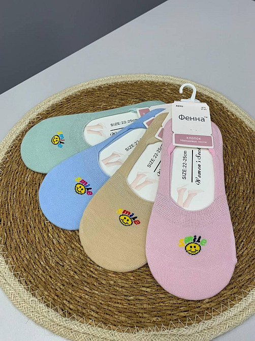 Женские подследники/ следы со смайлом 37-40 р. упаковкой 4 шт. Черновцы - изображение 2