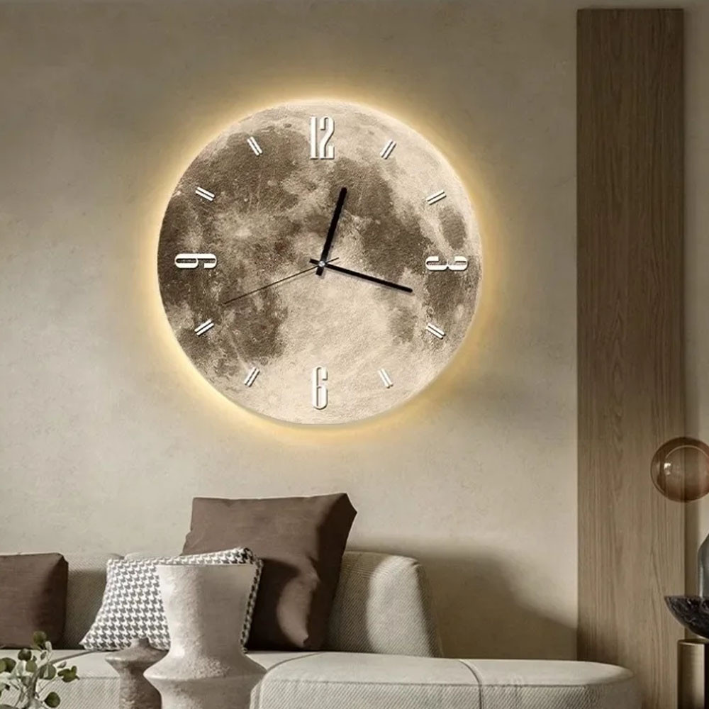 Настінний годинник з LED підсвічуванням,на батарейках,40см,"Місяць" SBR Київ - фото 7