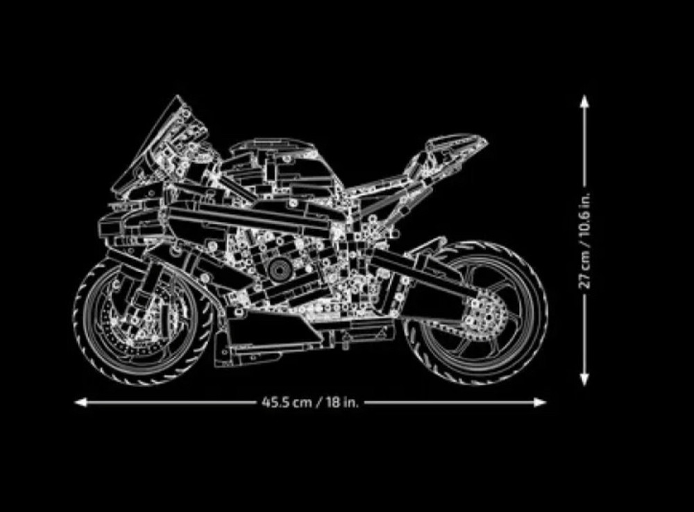 Конструктор мотоцикл  Technic BMW M 1000 RR 1920  деталей маштаб 1:10 мотоцикл БМВ Київ - фото 9