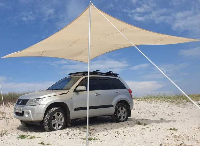 Тент навіс затіняючий водонепроникний прямокутний 3х4м Оксфорд (Бежевий) Вінниця - фото 6