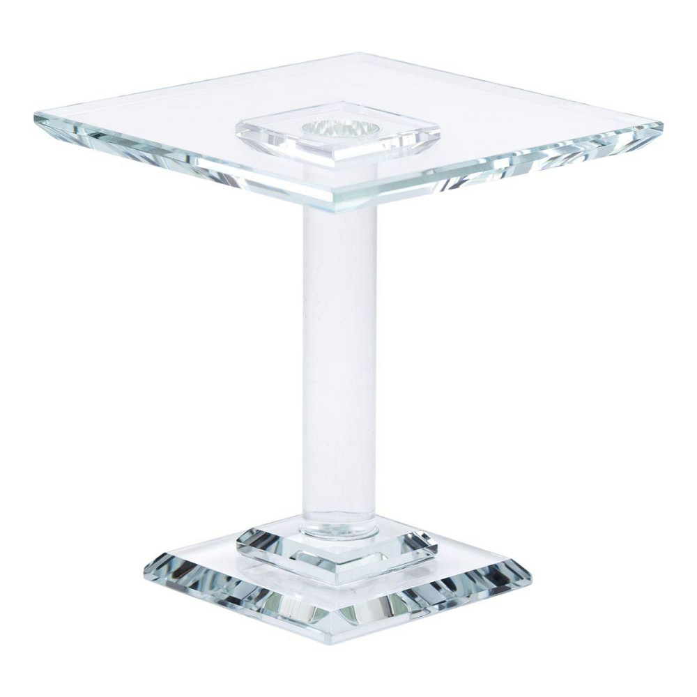 Тортовница стеклянная на ножке 12×12×13 см квадратная стойка для торта, капкейков HP-4-70S Киев - изображение 3