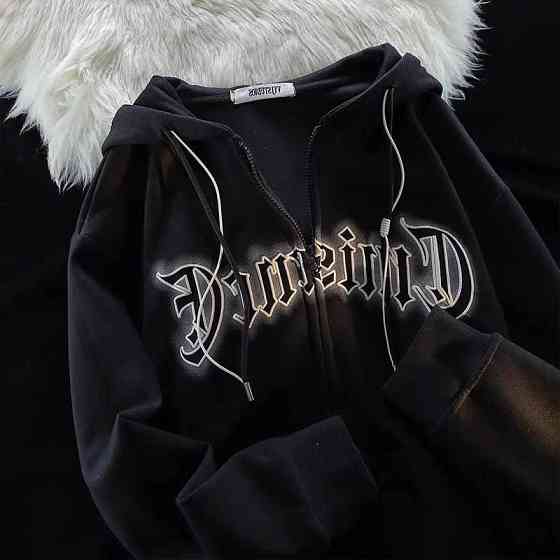 Жіноча тепла зіп худі оверсайз тринитка на флісі з накатом Одеса