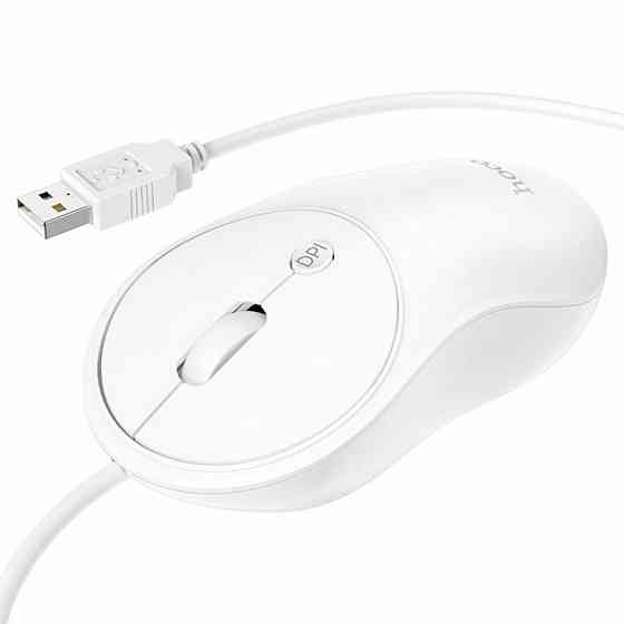 Миша HOCO GM13 Esteem business wired mouse White Киев