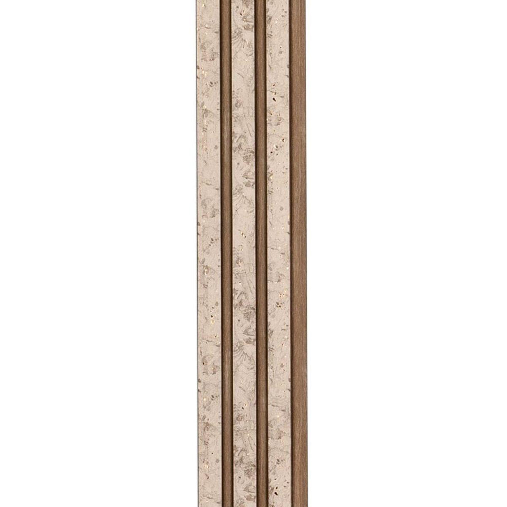 Рейка декоративна PS 2900х120х12мм Бежевий меланж із золотими вкрапленнями (D) SW-00001742 Київ - фото 4