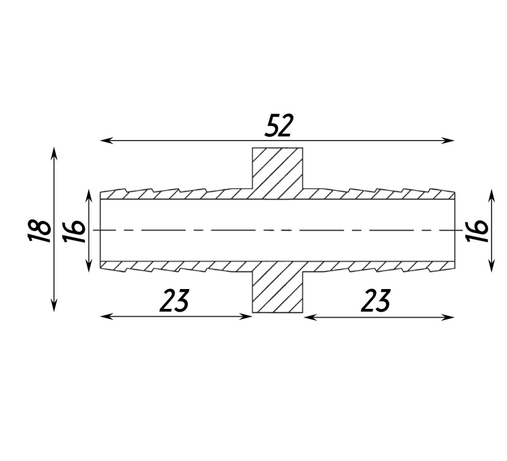 Трубка пряма 16мм нікельована А05206А(нк) Тернопіль - фото 2