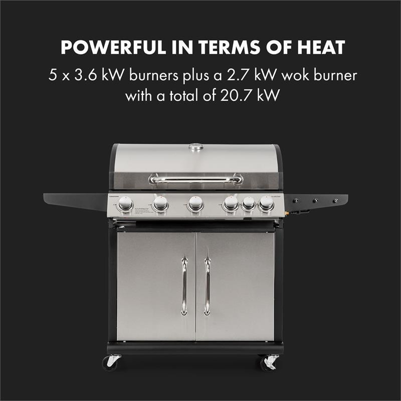 Газовый гриль Tomahawk 5x3,6 кВт + горелка 2,7 кВт 80x43,5 см гриль из нержавеющей стали (Германия, читать Ровно - изображение 3