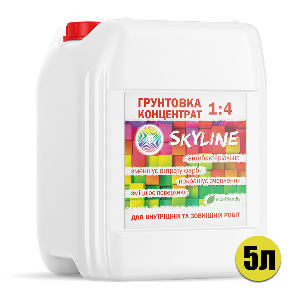 Ґрунтовка концентрат 1:4 акрилова глибокопроникаюча SkyLine 5л Харків - фото 3