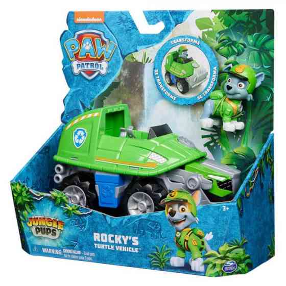 Ігровий набір Paw Patrol Джунглі автомобіль-трансформер з Роккі Зелений (SM17776/0648) Чернігів