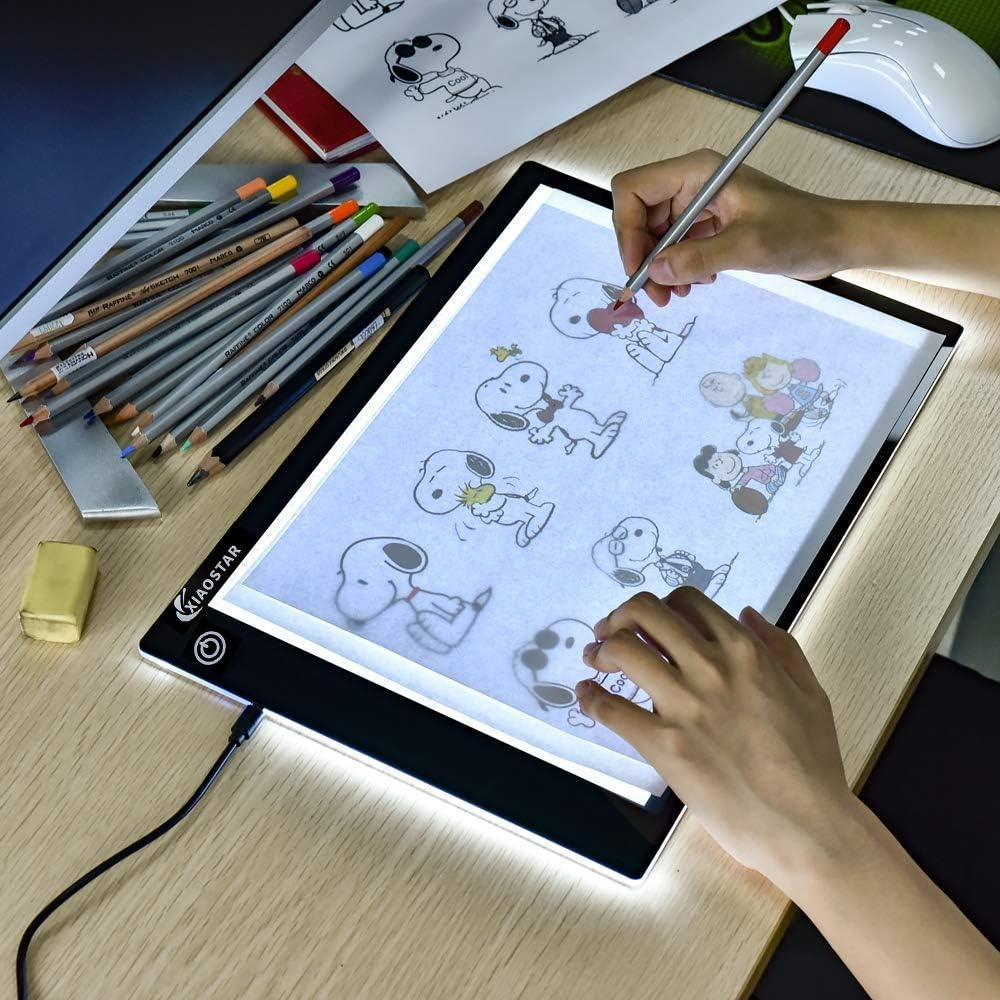 Световой планшет XIAOSTAR A4 для рисования и копирования, LED, 3 уровня яркости, USB Type-C, черный Киев - изображение 2