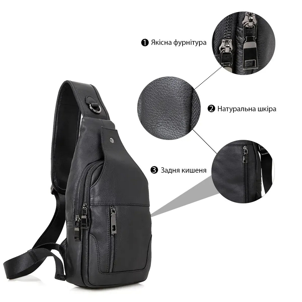 Сумка кобура наплечная, Кожаная сумка кросс-боди мужская легкая через плечо GT-93 Львов - изображение 7