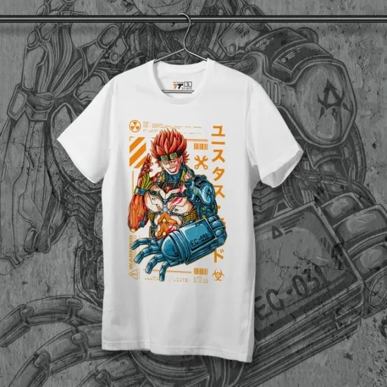 Футболка для подростка мальчика с принтом Ван Пис Кібер Юстасс Кид W Размер 160 Anime10049 Днепр