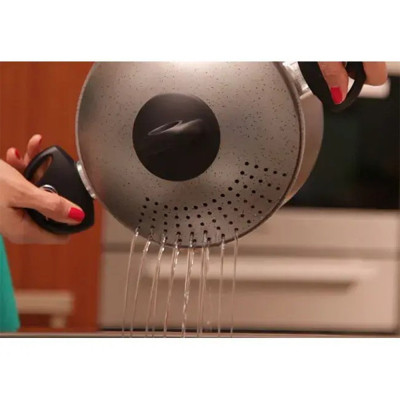 Каструля TVS Natura Induction 22 см, 2 л з кришкою для зливання (BS036222910001C) Вінниця - фото 2