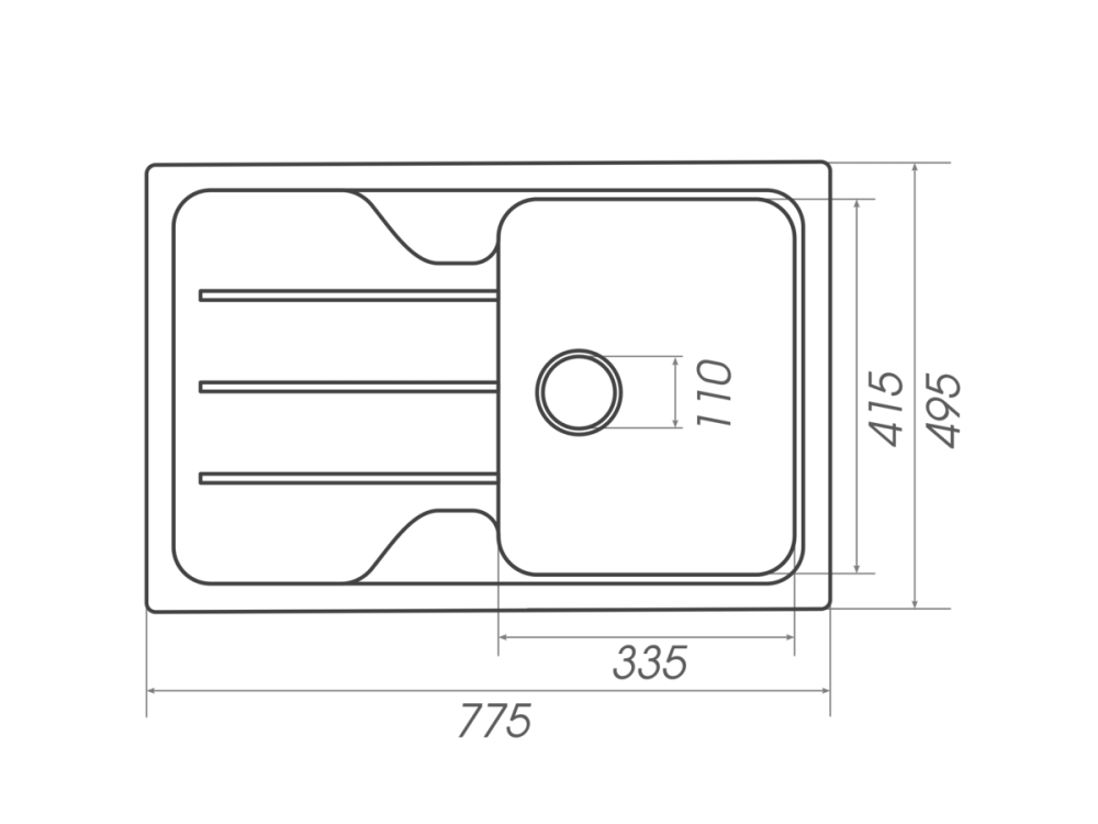 Гранітна мийка для кухні VALESO VERONA 7850 матова Сафарі Коломыя - изображение 12