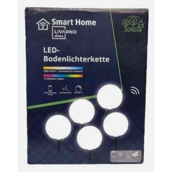 Підлогова LED гірлянда Livarno Home Zigbee 3.0, 5 RGB+CCT світильників, Wi-Fi Smart, IP44, Google Assistant Київ