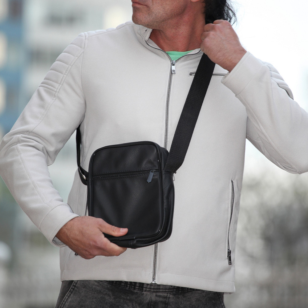Практична сумка-месенджер, Чоловіча вулична сумка через плече, Сучасна сумка-месенджер PF-82 Івано-Франківськ - фото 10