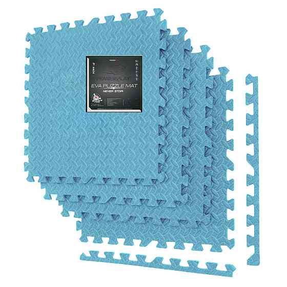 Мат-пазл (ластівчин хвіст) PowerPlay EVA Puzzle Mat 120 x 120 x 1.2 cм Синій Кам'янське