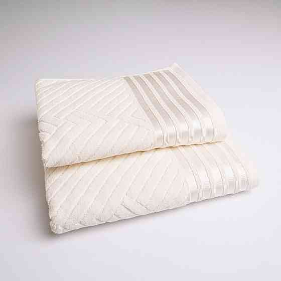 Комплект махровых полотенец SOFT 2шт GM Textile 50х90см, 70х140см 500г/м2 (Ванильный) Сумы