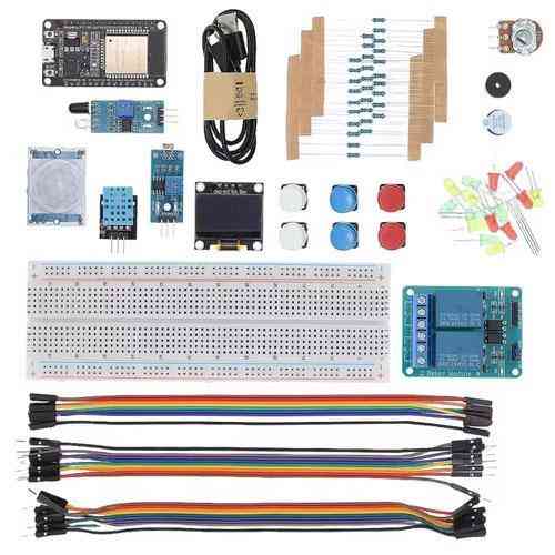 Стартовый набор ESP32 Wi Fi ESP32 WROOM 32 с датчиками дисплеем реле и макетной платой комплект для Arduino и IoT в кейсе Киев