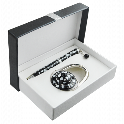 Ручка шариковая Langres набор ручка + крючок для сумки Elegance Черный (LS.122029-01) Винница