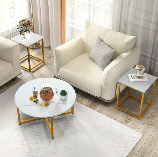 Комплект журнальних столиків Costway Lumen 3 штуки Київ - фото 7