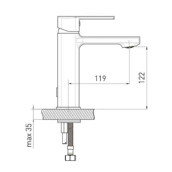 Смеситель для раковины Volle SOTA de la noche черный/матовый 1538.010104 Киев