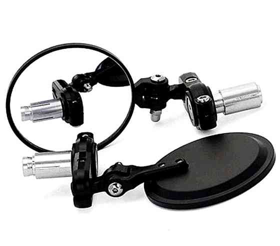 Зеркала в руль мотоцикла (металл D-80mm, внутр d- 22mm) Мукачево