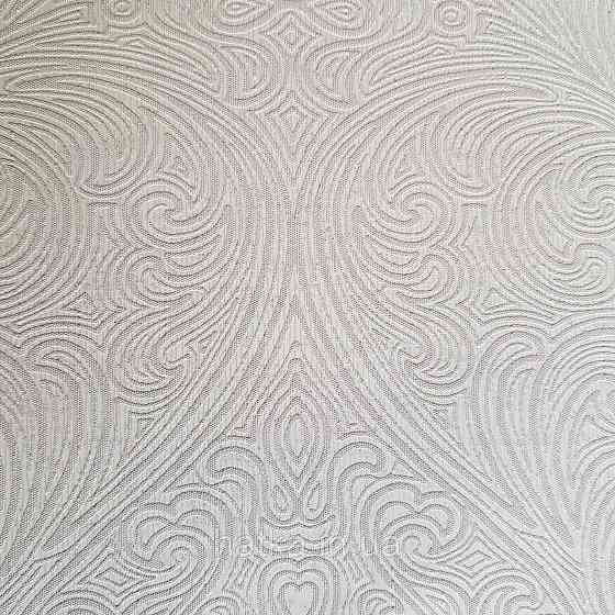 Шпалери метрові вінілові на флізелін Villa Marburg Lombardi вензель великий структурний бежевий Київ