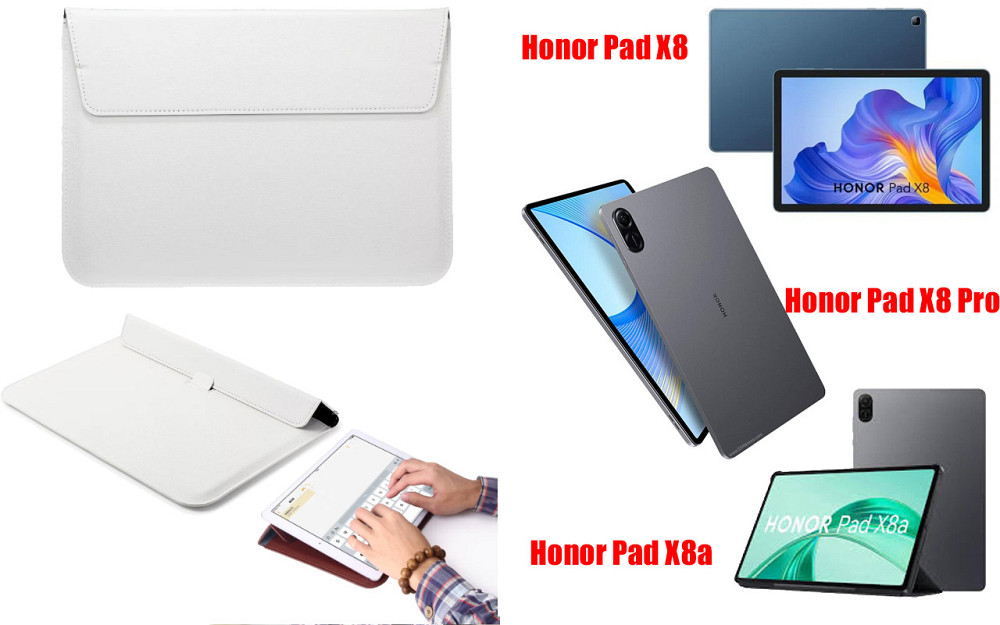 Чохол-конверт VitoCase для Honor Pad X8, Pad X8 Pro, Pad X8a, з функцією підставки для планшета Білий Київ - фото 1