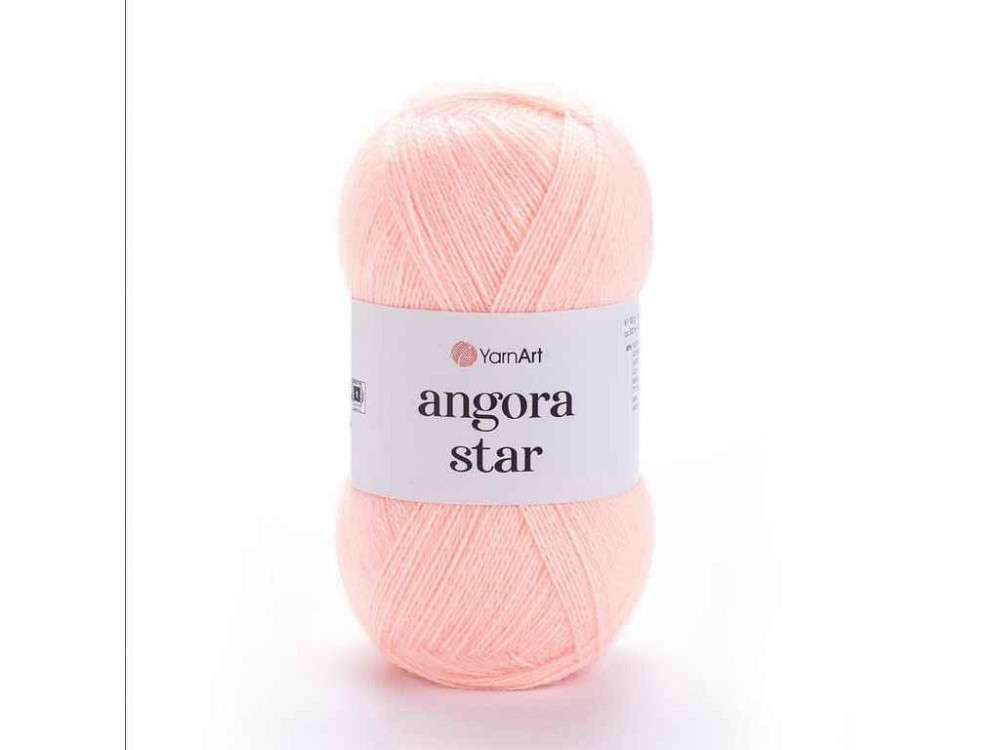 Пряжа Angora Star світлий персик 80% акрил 20% вовна 500м 100г 5шт/уп 204 ТМ YarnArt Київ - фото 1