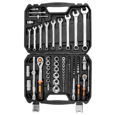 Набор инструментов Neo Tools 82шт, 1/2", 1/4", CrV, eco кейс (10-058) Винница