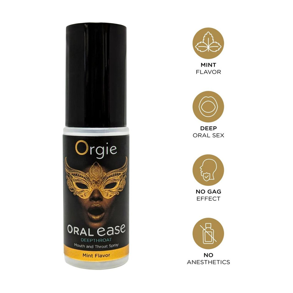 Спрей для глибокого мінету Orgie – Oral Ease Deepthroat (15 мл), м’ятний, без анестетиків Sex Aura Київ - фото 3