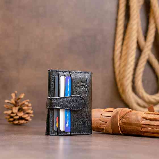 Гаманець-візитниця ST Leather 19208 Чорний Київ