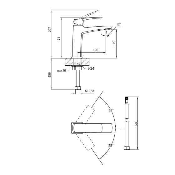 Змішувач для раковини Qtap Tern QTTER2701CRM47584 Chrome Київ