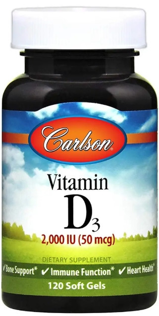 Витамин Д3 Carlson Vitamin D3 2000 МЕ (50 мкг) 120 гел капс Киев - изображение 1