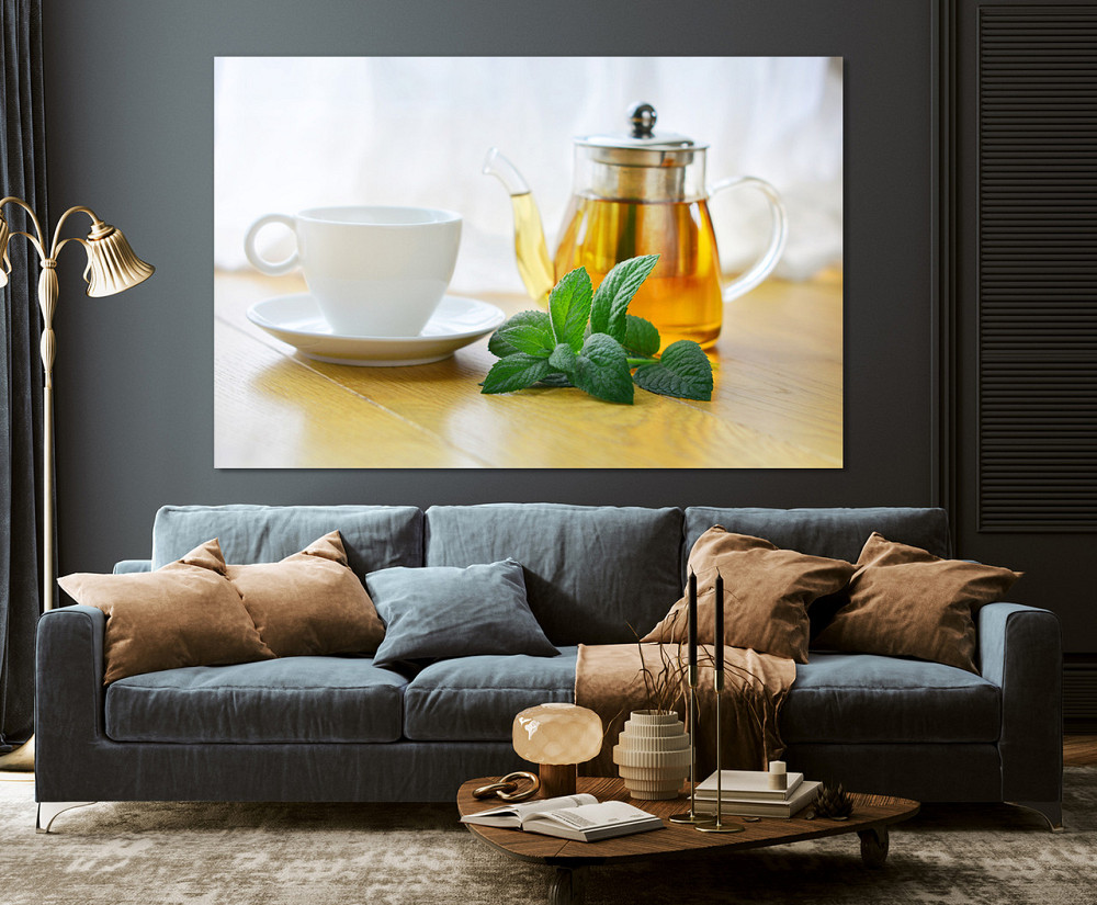 Картина холст в гостиную / спальню   Чай з м'яти   MLP_344 80x120 см Киев - изображение 3