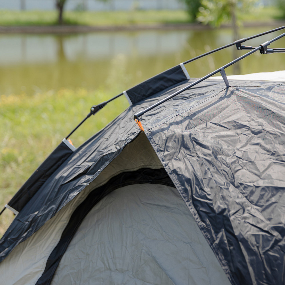 Lugi Намет автоматичний тримісний 2 на 2 (м) кемпінговий туристичний LU-016B Чорний Коломыя - изображение 8