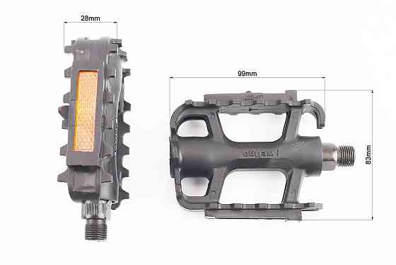 Педалі MTB 9/16" (106x80x26mm) пластикові, чорні LU-207 Київ