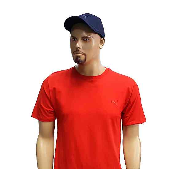 Мужская батальная однотонная трикотажная футболка Puma Киев